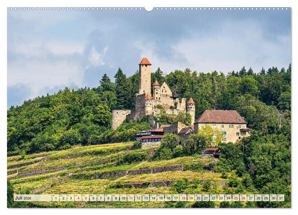 Am Neckar zwischen Tübingen und Heidelberg (CALVENDO Premium Wandkalender 2026)