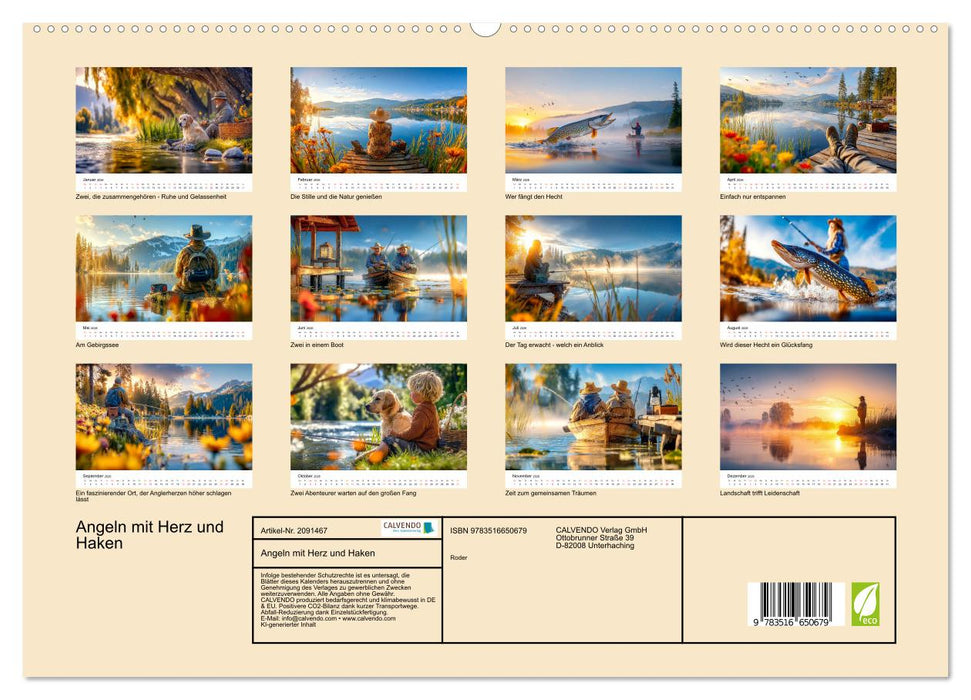 Angeln mit Herz und Haken (CALVENDO Premium Wandkalender 2026)