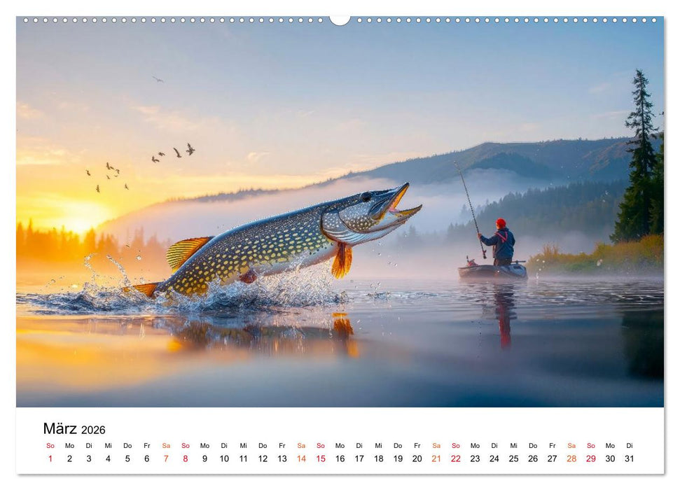 Angeln mit Herz und Haken (CALVENDO Premium Wandkalender 2026)