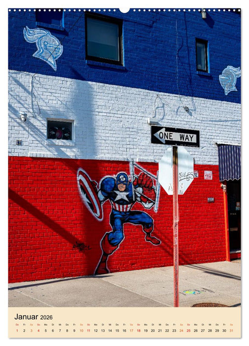 Walls of New York – Street Art in Farbe (CALVENDO Premium Wandkalender 2026)