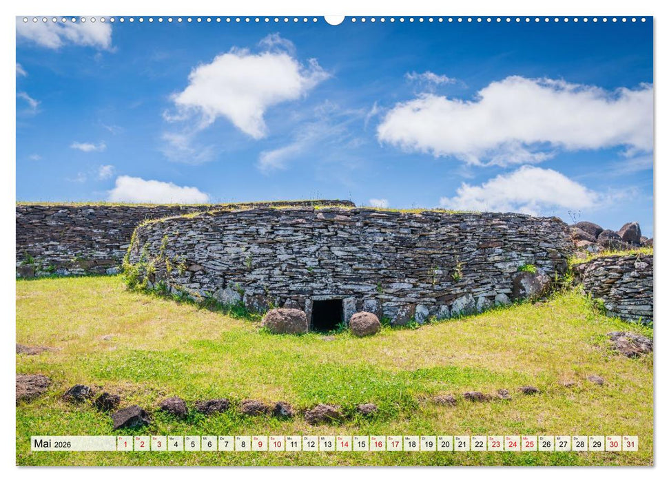 Die Osterinsel – Mythen, Moai und wilde Schönheit (CALVENDO Wandkalender 2026)