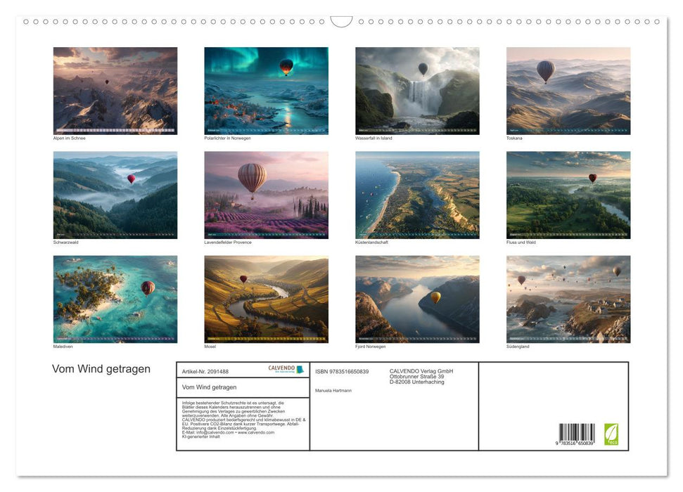 Vom Wind getragen (CALVENDO Wandkalender 2026)
