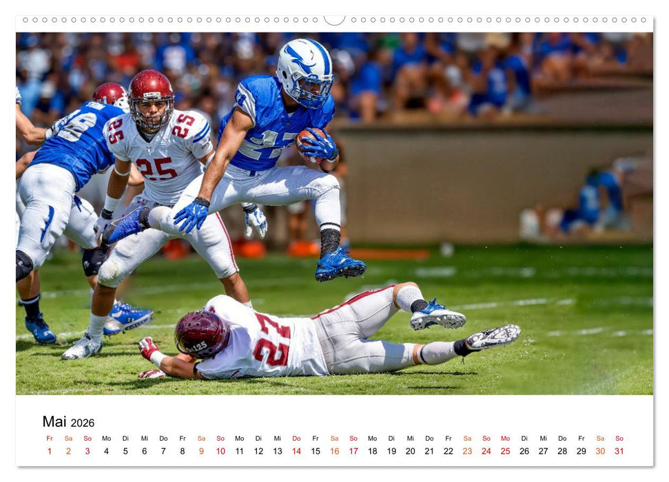 American Football - Touchdown durchs Jahr (CALVENDO Premium Wandkalender 2026)