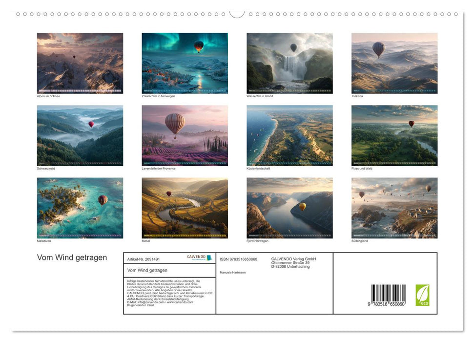 Vom Wind getragen (CALVENDO Premium Wandkalender 2026)