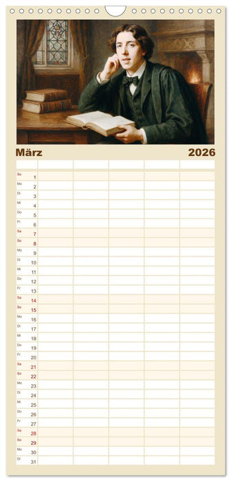 Oscar Wilde (CALVENDO Familienplaner 2026)
