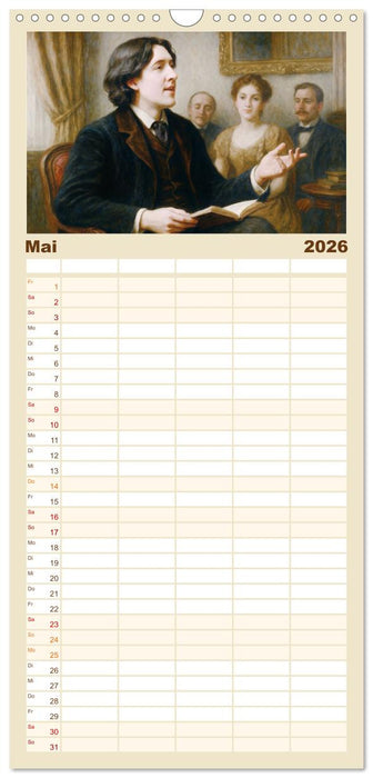 Oscar Wilde (CALVENDO Familienplaner 2026)