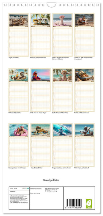 Strandgeflüster (CALVENDO Familienplaner 2026)