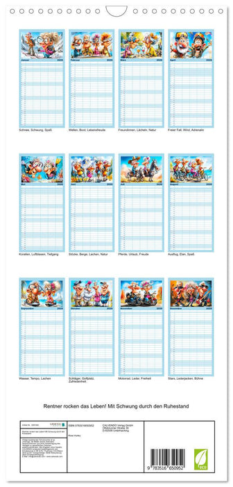 Rentner rocken das Leben! Mit Schwung durch den Ruhestand (CALVENDO Familienplaner 2026)