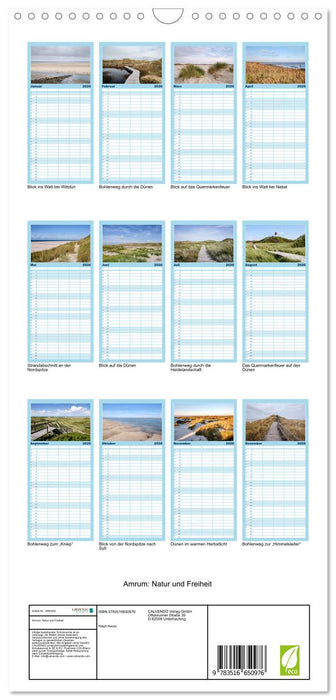 Amrum: Natur und Freiheit (CALVENDO Familienplaner 2026)