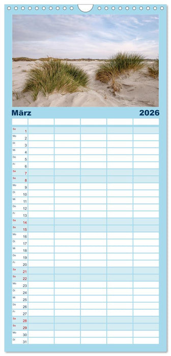 Amrum: Natur und Freiheit (CALVENDO Familienplaner 2026)