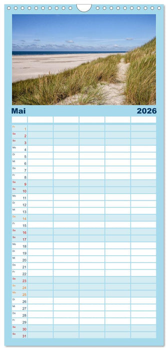 Amrum: Natur und Freiheit (CALVENDO Familienplaner 2026)