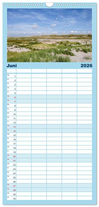 Amrum: Natur und Freiheit (CALVENDO Familienplaner 2026)