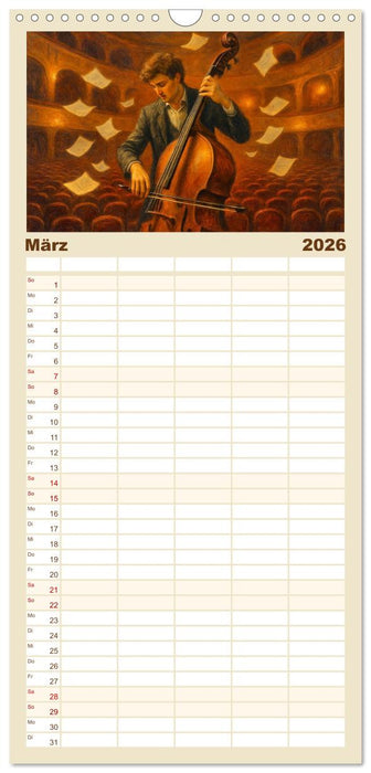 Im Zauber der Musik - Romantische Kunstwerke zwischen Klang und Farbe (CALVENDO Familienplaner 2026)