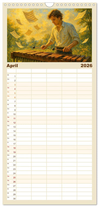 Im Zauber der Musik - Romantische Kunstwerke zwischen Klang und Farbe (CALVENDO Familienplaner 2026)