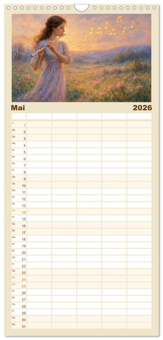 Im Zauber der Musik - Romantische Kunstwerke zwischen Klang und Farbe (CALVENDO Familienplaner 2026)