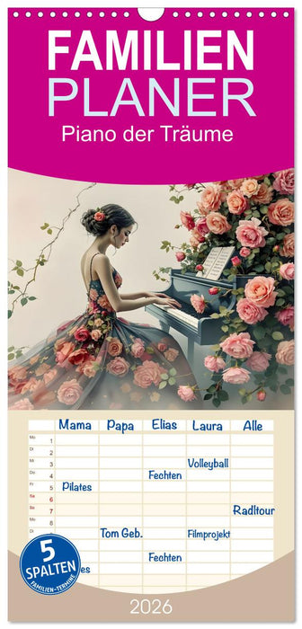 Piano der Träume (CALVENDO Familienplaner 2026)