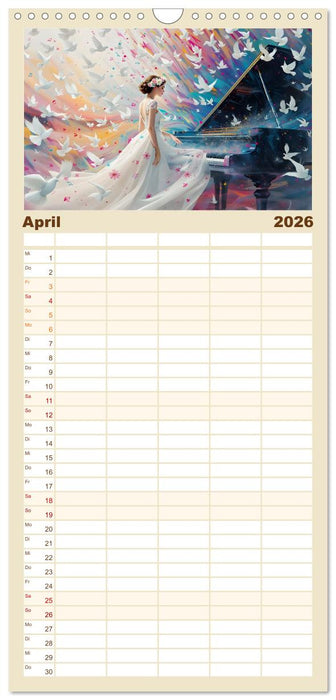 Piano der Träume (CALVENDO Familienplaner 2026)