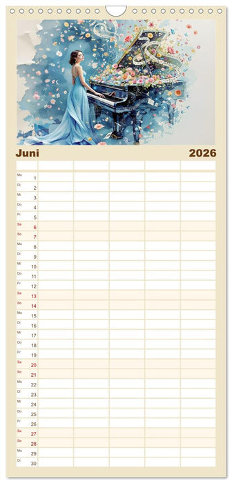 Piano der Träume (CALVENDO Familienplaner 2026)