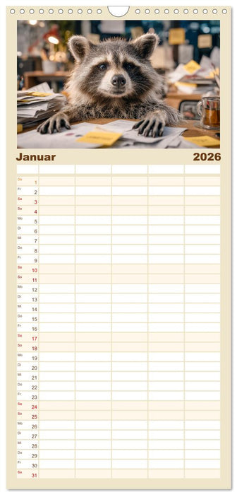 Die Chaos GmbH - Tierisch faule Kollegen (CALVENDO Familienplaner 2026)