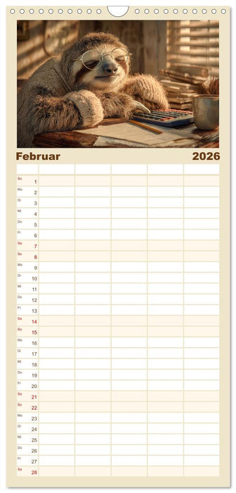 Die Chaos GmbH - Tierisch faule Kollegen (CALVENDO Familienplaner 2026)
