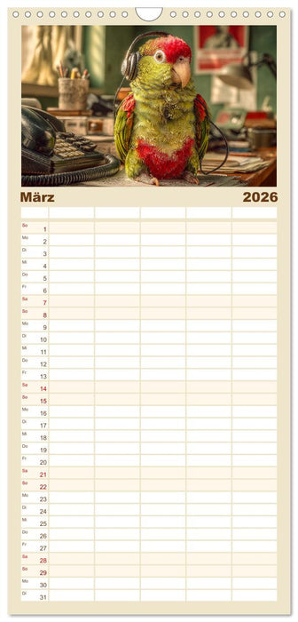 Die Chaos GmbH - Tierisch faule Kollegen (CALVENDO Familienplaner 2026)