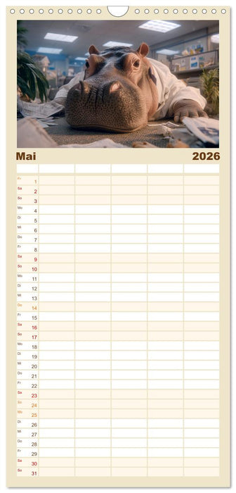 Die Chaos GmbH - Tierisch faule Kollegen (CALVENDO Familienplaner 2026)