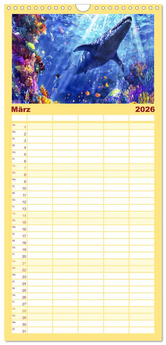 Abenteuer mit Dinosauriern - Tolle Dino-Freunde für das Jahr (CALVENDO Familienplaner 2026)