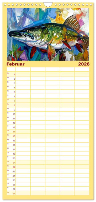 Farbenfrohe Tierbilder (CALVENDO Familienplaner 2026)