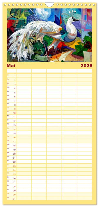 Farbenfrohe Tierbilder (CALVENDO Familienplaner 2026)