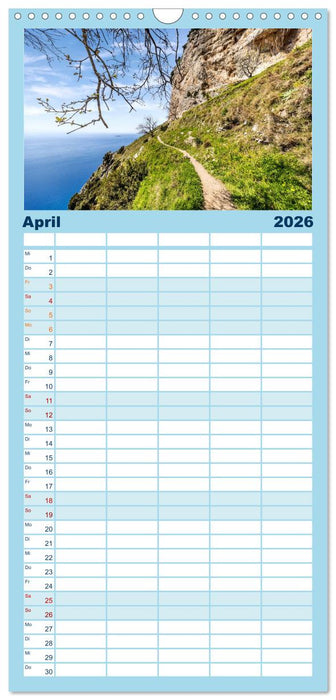 Amalfiküste und Capri - Sehnsuchtsorte (CALVENDO Familienplaner 2026)