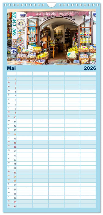 Amalfiküste und Capri - Sehnsuchtsorte (CALVENDO Familienplaner 2026)