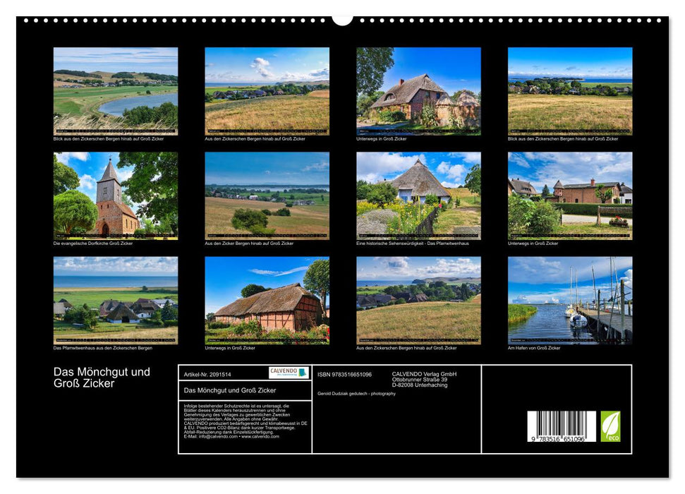 Das Mönchgut und Groß Zicker (CALVENDO Premium Wandkalender 2026)