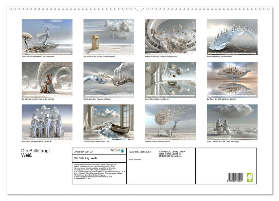 Die Stille trägt Weiß (CALVENDO Wandkalender 2026)