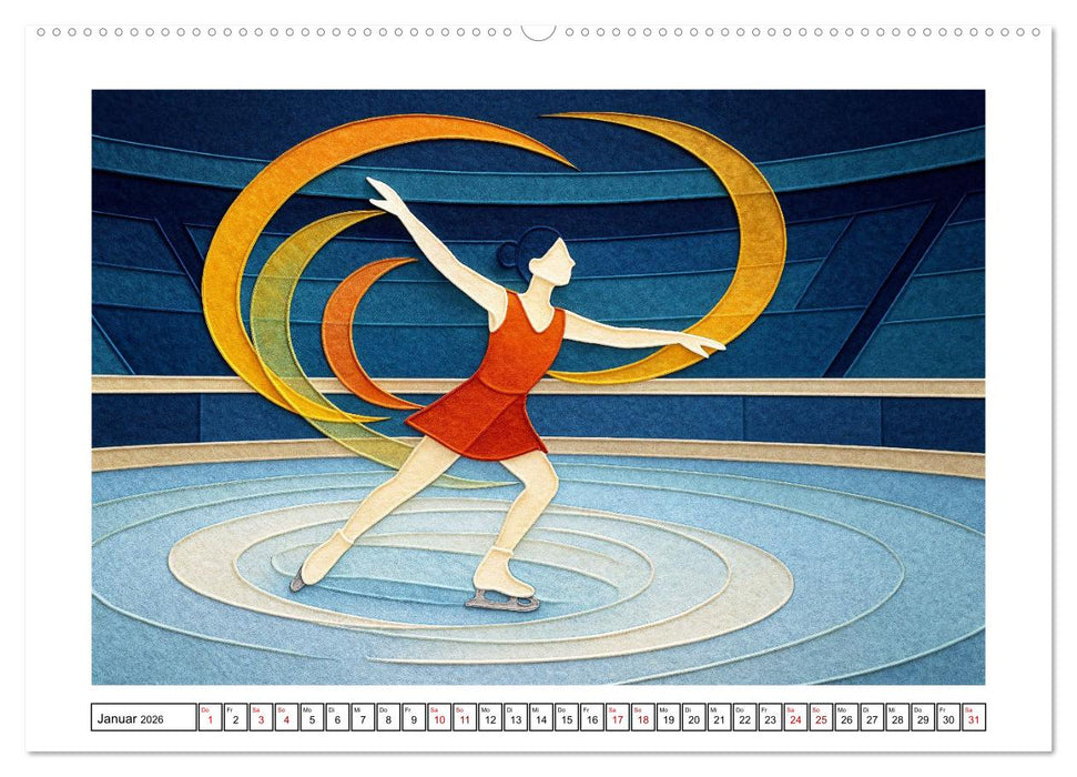Olympischer Sport in Schichtpapier (CALVENDO Premium Wandkalender 2026)