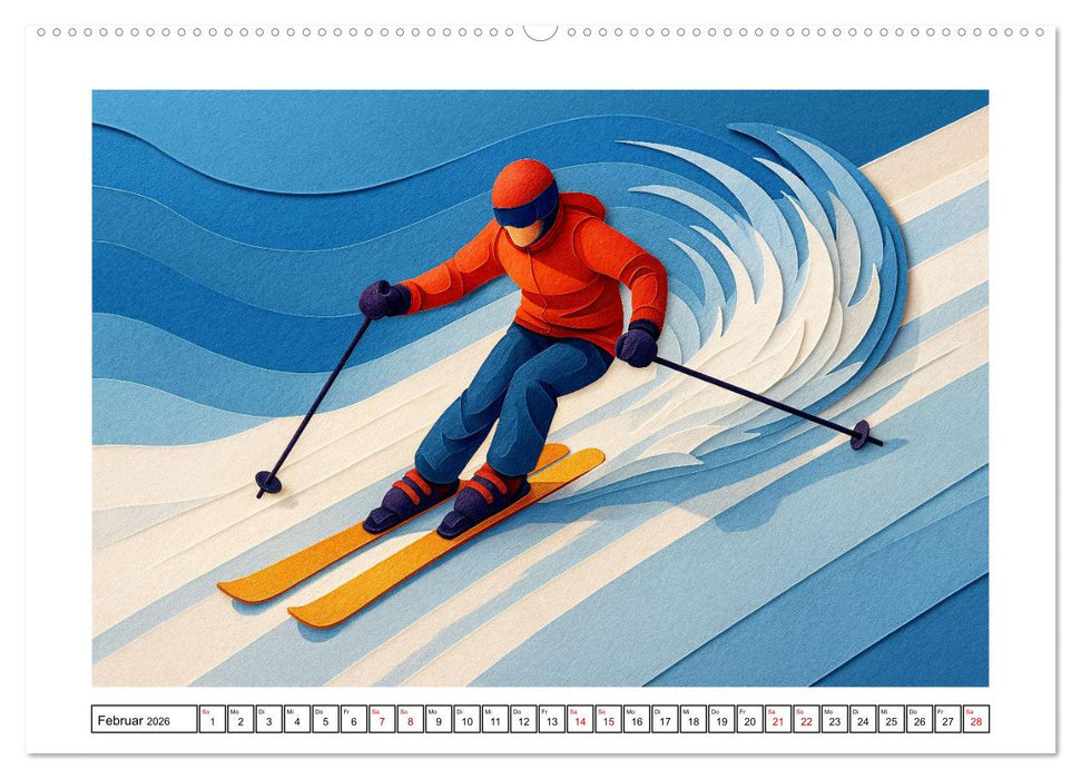 Olympischer Sport in Schichtpapier (CALVENDO Premium Wandkalender 2026)
