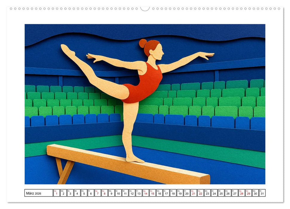 Olympischer Sport in Schichtpapier (CALVENDO Premium Wandkalender 2026)