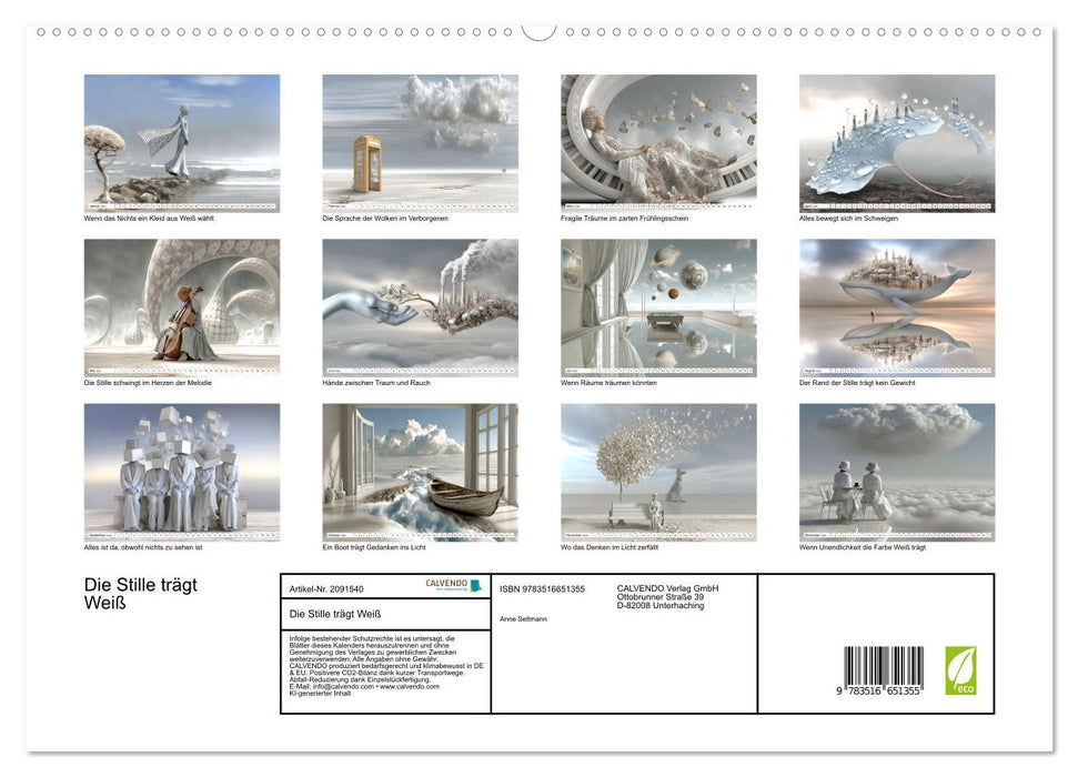 Die Stille trägt Weiß (CALVENDO Premium Wandkalender 2026)