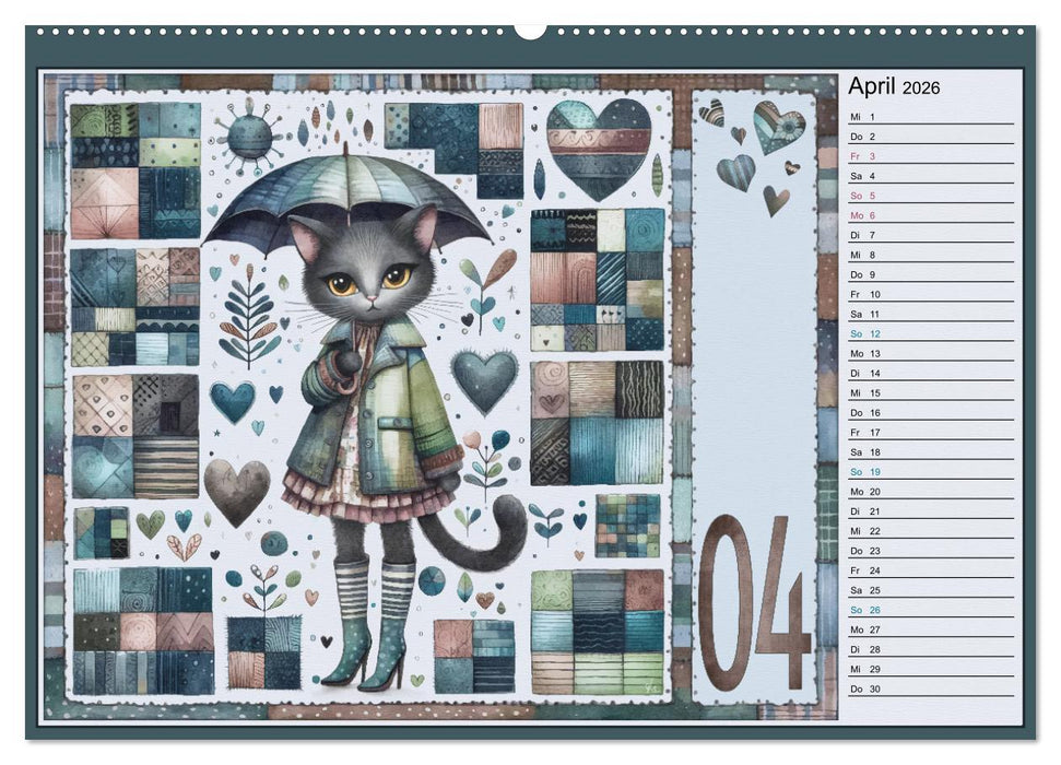 Katzen. Zauberhafte Weltenbummler. Mit Herz und Neugier durch das Jahr. (CALVENDO Premium Wandkalender 2026)