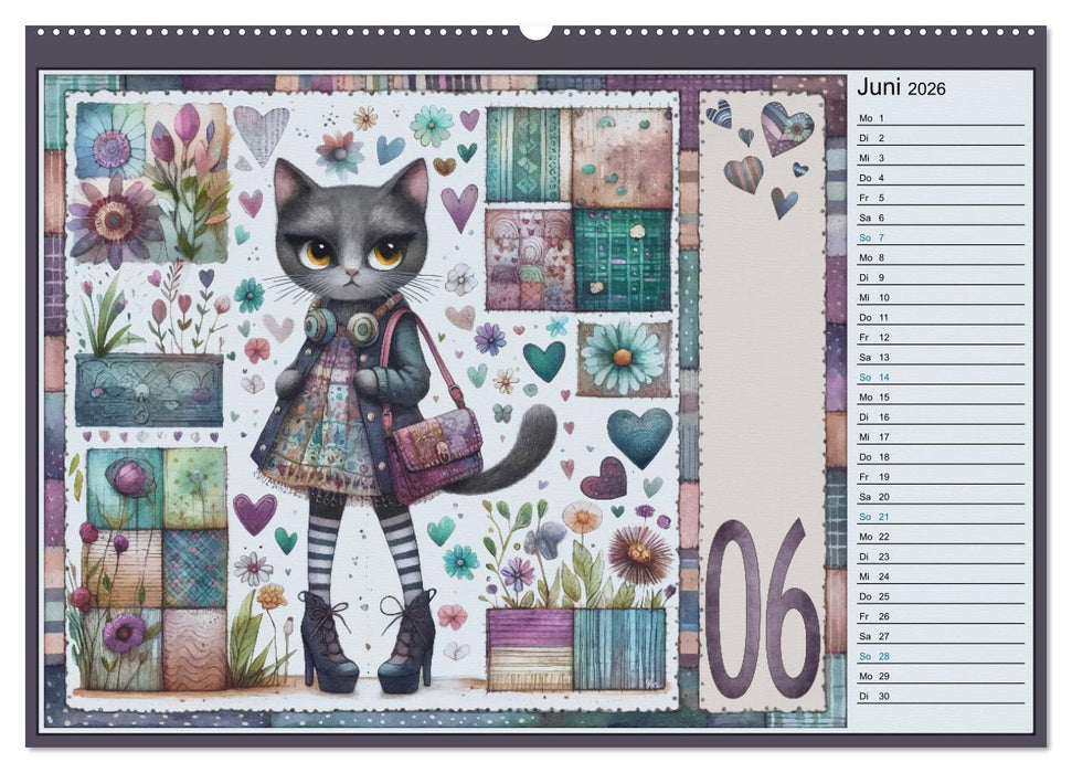 Katzen. Zauberhafte Weltenbummler. Mit Herz und Neugier durch das Jahr. (CALVENDO Premium Wandkalender 2026)