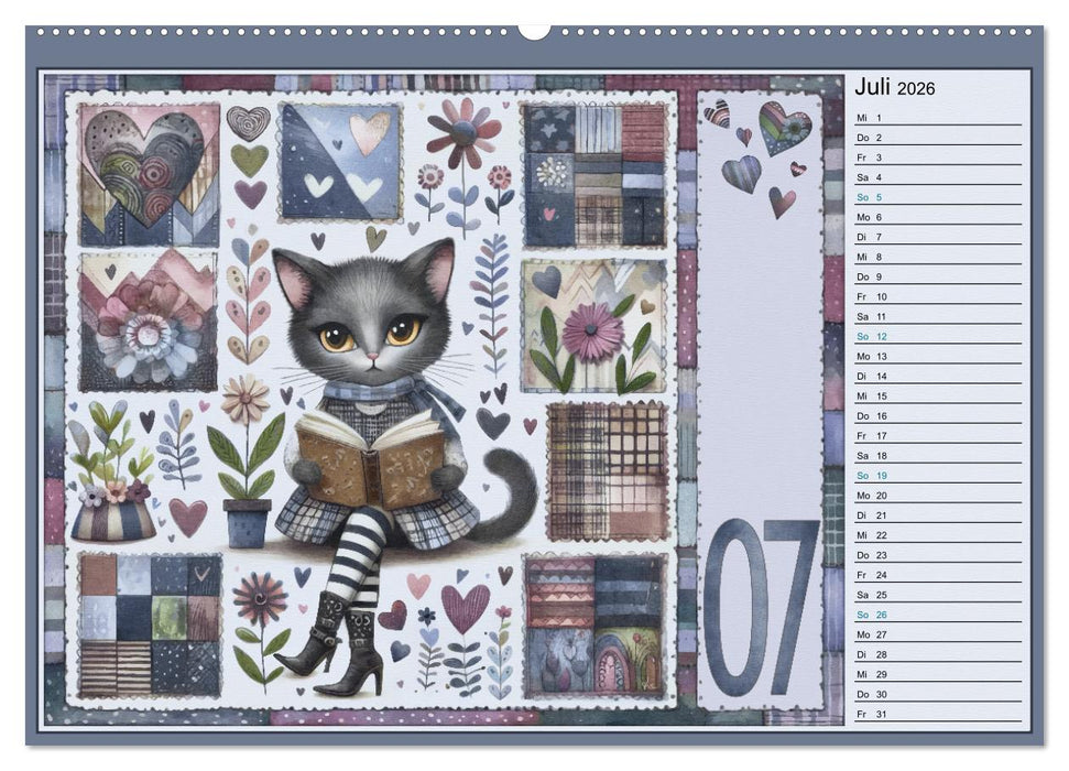 Katzen. Zauberhafte Weltenbummler. Mit Herz und Neugier durch das Jahr. (CALVENDO Premium Wandkalender 2026)