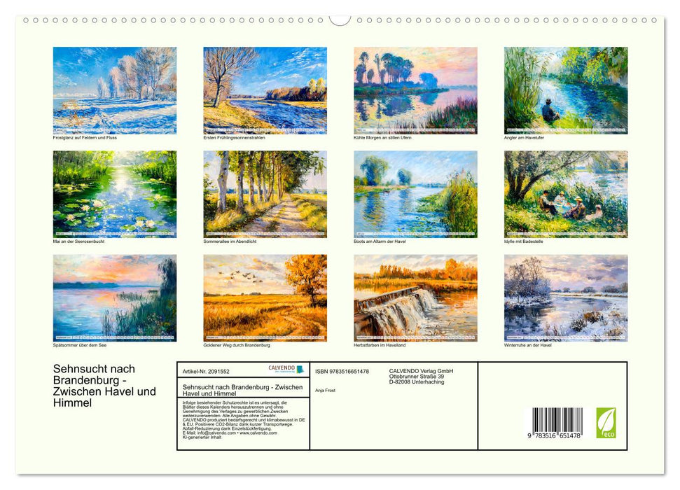 Sehnsucht nach Brandenburg - Zwischen Havel und Himmel (CALVENDO Premium Wandkalender 2026)