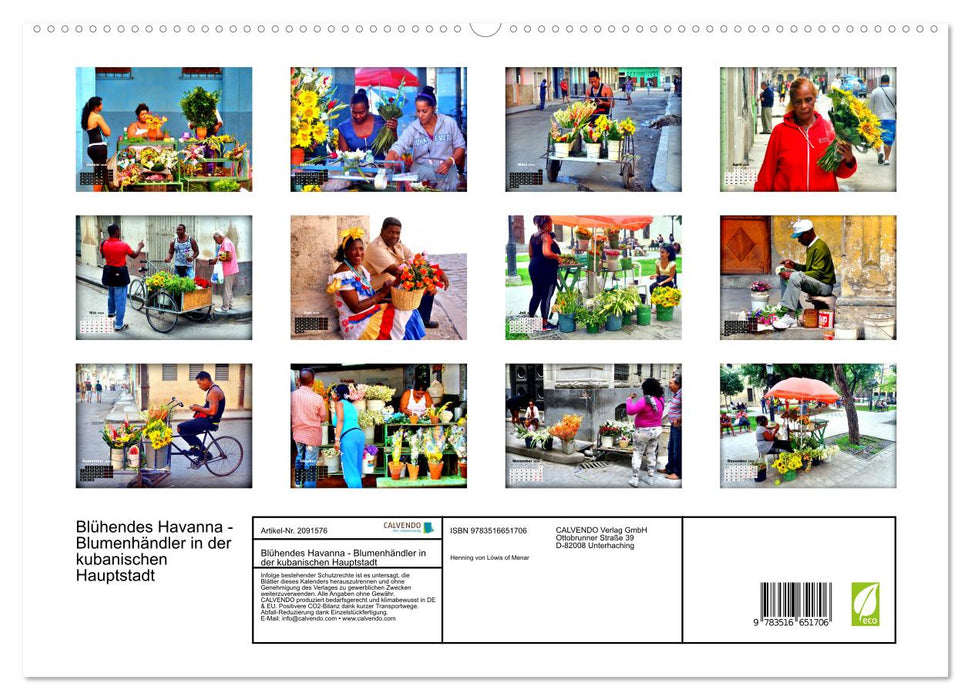Blühendes Havanna - Blumenhändler in der kubanischen Hauptstadt (CALVENDO Premium Wandkalender 2026)