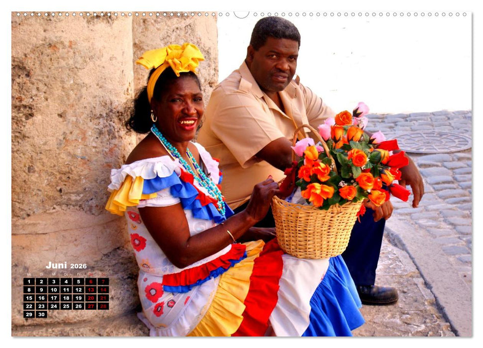 Blühendes Havanna - Blumenhändler in der kubanischen Hauptstadt (CALVENDO Premium Wandkalender 2026)