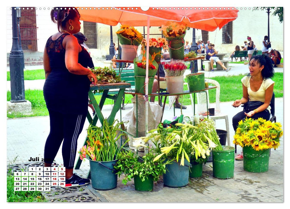 Blühendes Havanna - Blumenhändler in der kubanischen Hauptstadt (CALVENDO Premium Wandkalender 2026)