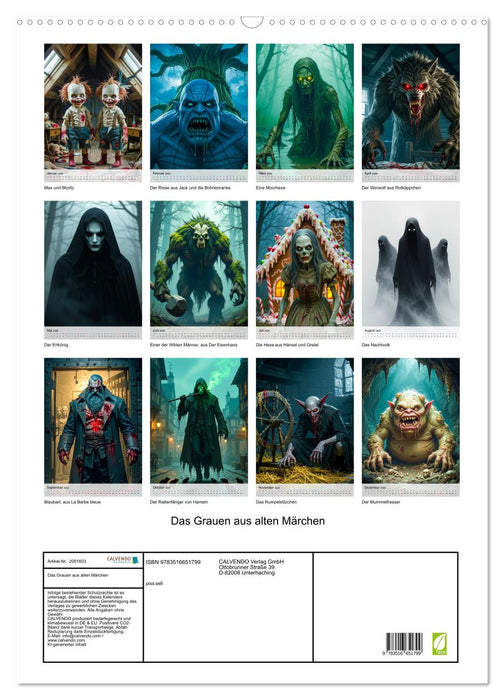 Das Grauen aus alten Märchen (CALVENDO Wandkalender 2026)
