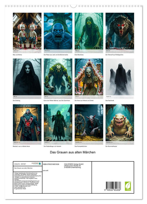 Das Grauen aus alten Märchen (CALVENDO Premium Wandkalender 2026)