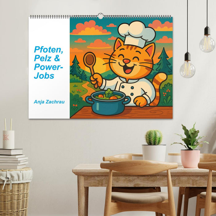Pfoten, Pelz & Power-Jobs (CALVENDO Wandkalender 2026)