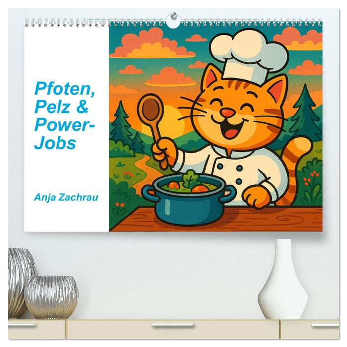 Pfoten, Pelz & Power-Jobs (CALVENDO Premium Wandkalender 2026)