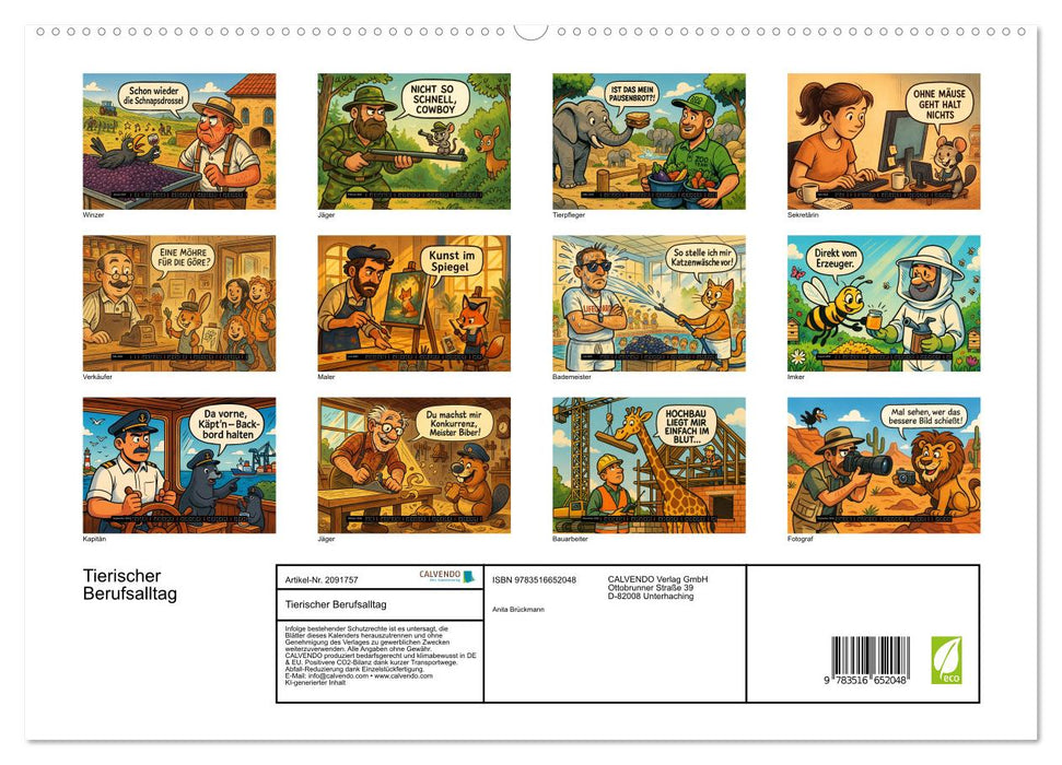 Tierischer Berufsalltag (CALVENDO Premium Wandkalender 2026)