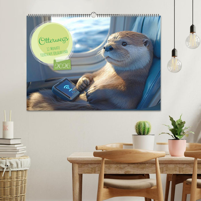 Otterwegs - 12 Monate tierischer Urlaubsspaß (CALVENDO Wandkalender 2026)